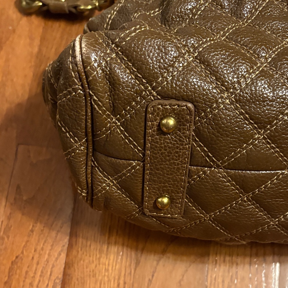Marc Jacobs Quilted Leather Satchel in Brown with Gold Hardware - Picture 6 of 11